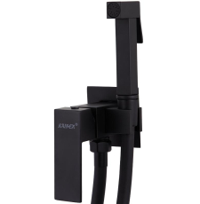 Смеситель с гигиеническим душем Kaiser Sonat 34777-2 встраиваемый, черный матовый