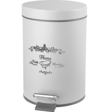 Мусорное ведро Bisk Nicea 07500 с педалью, 3 л, бел.