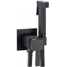 Смеситель с гигиеническим душем CeramaLux KBS/001 встраиваемый, черный матовый