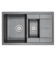 Кухонная мойка Granula GR-7802 77.5x49.5, врезная, шварц