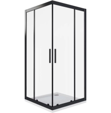Душевой уголок BAS Good Door Cofe CR 100x100, прозр., черн., КФ00007