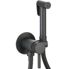 Смеситель с гигиеническим душем CeramaLux KRS/001 встраиваемый, черный матовый