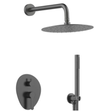 Встроенная душевая система Gid Aira L020-GM-VD2, вороненая сталь
