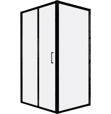 Душевая кабина Roxen Caspia 100x80, прозр. Easy Clean\черный DeepBlack