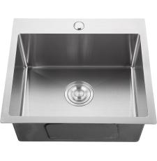 Мойка для кухни GranFest Metal GF-5050 50x50 врезная, с сифоном, нерж.сталь