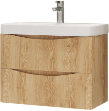 Тумба для умывальника Velvex Clay 70 подвесная, 2 ящ., дуб верона