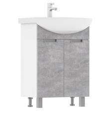 Тумба для умывальника Volna Vario Z 60.2D Балтика напольная, 2 дв., бетон белый, tnVARIO.Z60.2D-09
