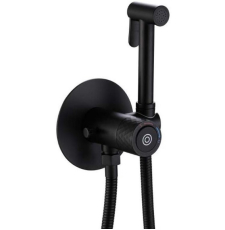 Термостатический смеситель с гигиеническим душем Vivi Felice 4515 Nero opaco встраиваемый, черный матовый