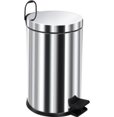Мусорное ведро Berges 121008 с педалью, микролифт, 12 л, хром