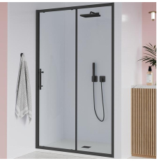 Душевая дверь Veconi Evo 100 B 130x195, прозр.Easy Clean\черн.