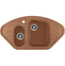 Мойка для кухни Gerhans E02 94x50, врезная, угловая, терракот 23