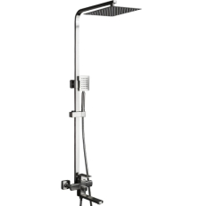 Душевая стойка Frap F24802 со смесителем, сатин