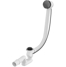 Сифон для ванны Whitecross SPWC60GM полуавтомат, 60 см, латунь, оружейная сталь