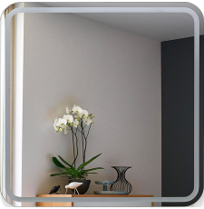 Зеркало Алмаз-Люкс ЗП-75 80x80 с подсветкой, сенсор