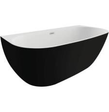 Акриловая ванна Polimat Risa 160x80 пристенная, матовый черный Акриловая ванна Polimat Risa 160x80 пристенная, матовый черный