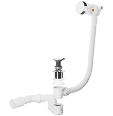 Сифон для ванны Roxen R70S-CH клик-клак, с наполнением, хром