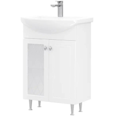 Тумба для умывальника Volna Milena 70.2D Балтика напольная, 2 дв., белый глянец, tnMILENA70.2D-01