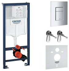 Инсталляция для унитаза Grohe Rapid SL 38536001, с кнопкой Skate Cosmopolitan 38732000 и шумоизоляцией 37131000, хром