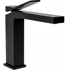 Смеситель для умывальника Rea Duet Black Low B4412, черный матовый