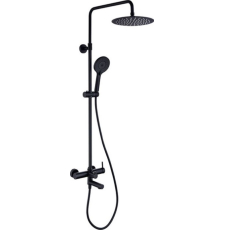 Душевая стойка Caprigo Don 53-310-NER, со смесителем, изливом, матов.черный