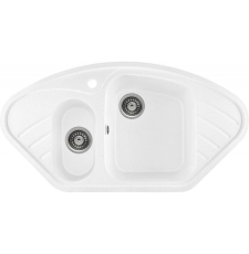 Мойка для кухни Gerhans E02 94x50, врезная, угловая, белый 18