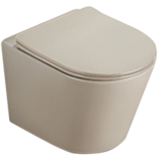 Унитаз Ceramalux B2330-4MC подвесной с крышкой микролифт, капучино