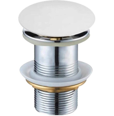 Донный клапан Roxen PD01W white без перелива, глянц.белый