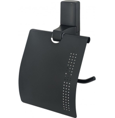 Держатель для туалетной бумаги  Ledeme 303B L30303B с крышкой, черный