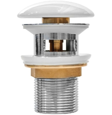 Донный клапан Iddis Optima Home OPHWS0Wi88 с переливом, клик-клак, белый глянцевый
