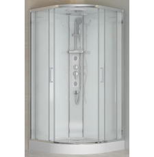 Душевая кабина Adema Витте Ронда 90x90 гидромассажная, прозр.\бел.\хром