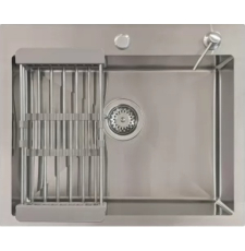 Мойка для кухни Wisent WS35848 58x48, врезная, с дозатором, коландером, сатин