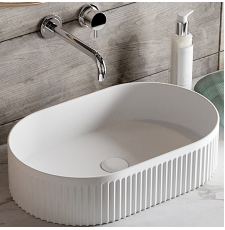 Раковина-чаша Roxen Royal Oval M 50 на столешницу, матов. белый