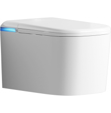 Умный электронный унитаз Abber Rechteck AC1216S подвесной, с псевдобиде, с крышкой микролифт, белый глянцевый
