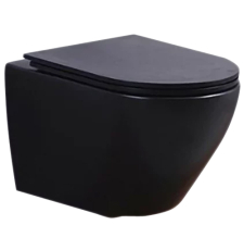 Унитаз Ceramalux 5177MB Tornado подвесной, торнадо, с крышкой микролифт, черный матовый