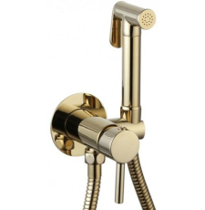 Смеситель с гигиеническим душем CeramaLux KRS/002 встраиваемый, золото светлое