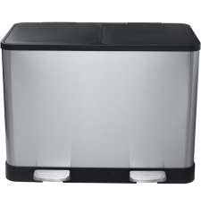 Мусорное ведро Bemeta Home 104315272 с педалью, 40 л (2x20 л), 2 секции, матовая сталь