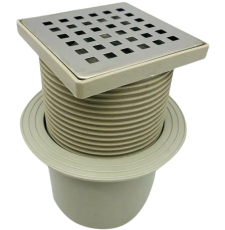 Трап для душа Valfex 10x10 VF.031.110K.100.01 вертикальный, выпуск 110 мм, комбинированный, хром