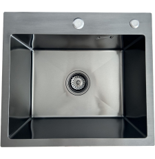 Мойка для кухни Blantek LS-5044B Nano black 50x44, врезная, ворон. сталь