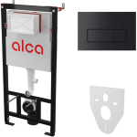 Инсталляция для унитаза Alca AM101/1120-4:1 RU M578-0001 с кнопкой, черный