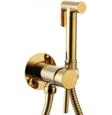 Смеситель с гигиеническим душем CeramaLux KRS/003 встраиваемый, золото глянец