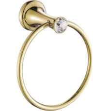 Держатель для полотенец CeramaLux Valencia 88506G, кольцо, золото