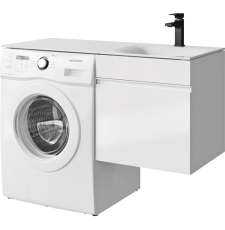 Тумба под стиральную машину Aqwella Duet 115 для умывальника, подвесная, 1 ящ., правая, белый