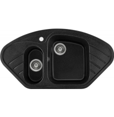 Мойка для кухни Gerhans E02 94x50, врезная, угловая, черный 22