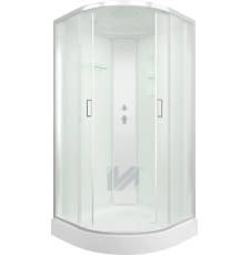 Душевая кабина Iva SC09CM 90x90 закр., мат. бел.\сатин