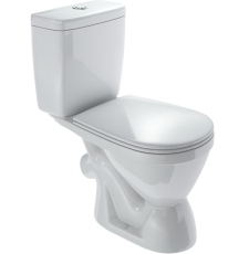 Унитаз Rosa Лира Люкс напольный, с крышкой микролифт, косой выпуск