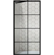 Шторка на ванну Ambassador Bath Screens Black 70x140 неподв., прозр.\черн. клетка Шторка на ванну Ambassador Bath Screens Black 70x140 неподв., прозр.\черн. клетка