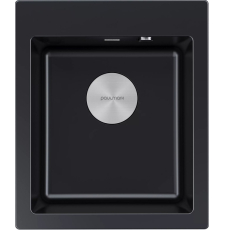 Мойка для кухни Paulmark Kante 40 41.5x49 PM104249-BLM, врезная, черный метал.