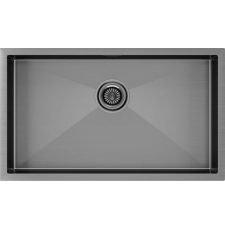 Мойка для кухни Paulmark Gerberg 74 Uni 74x44 PM257444-GM, под столешницу, вороненая сталь