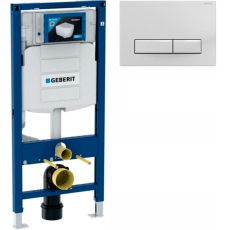 Инсталляция для унитаза Geberit Sigma UP320 111.309.MM.1 с кнопкой Burke Type 09, белый матовый