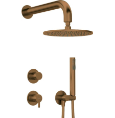 Встроенная душевая система Deante Silia Bronze BR NQS C9YK со смесителем, бронза